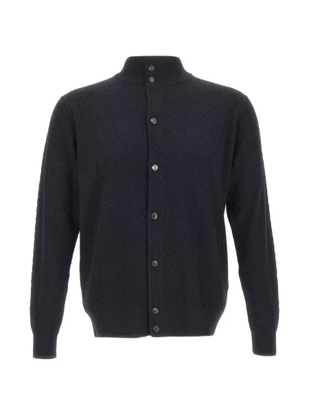 Cardigan Filippo De Laurentiis cu imprimeu geometric albastru