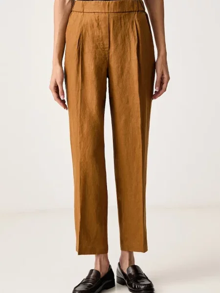 United Colors of Benetton pantaloni pentru femei din in maro