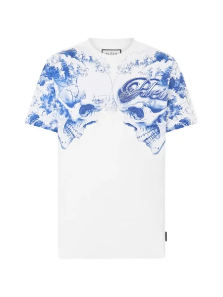 Tricou Philipp Plein cu imagine alb