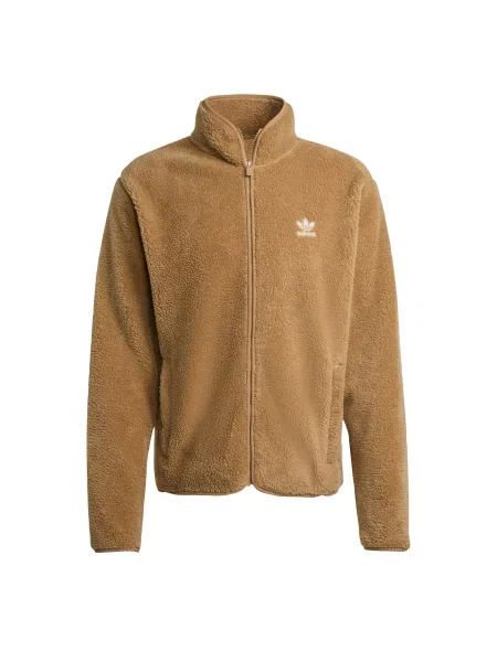 ADIDAS ORIGINALS Jopa iz flisa Trefoil Essentials / bela rjava