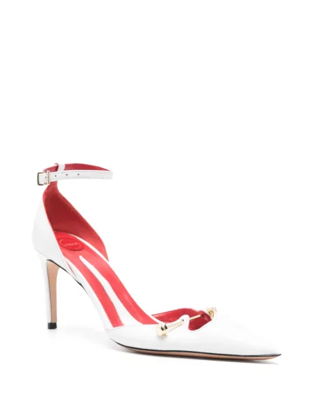 Pantofi cu toc Hardot din piele alb