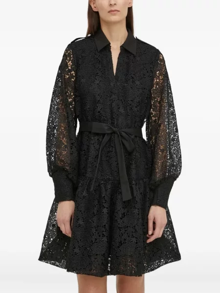 Rochie mini Bruuns Bazaar din dantelă de costum negru