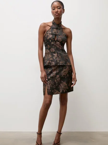 Answear.LAB fustă cu vâscoză negru