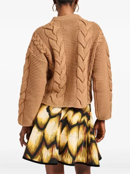 Cardigan La Doublej tricotate lung maro