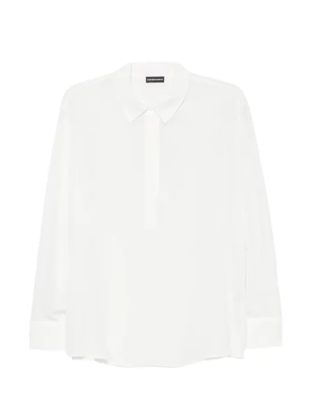 Bluză Emporio Armani de mătase alb