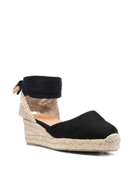 Espadrile Castaner cu pană negru