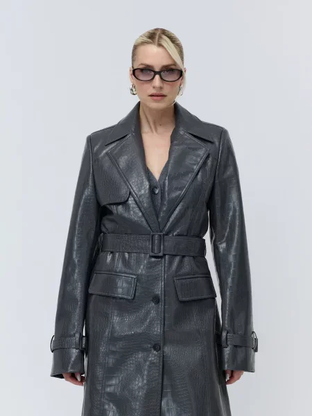 LeGer Studio Prechodný kabát Natascha antracitová