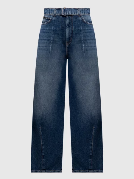 Джинсы Max Mara Weekend с потертостями синие