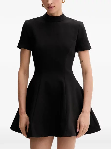 Rochie mini Bardot scurtă de costum negru