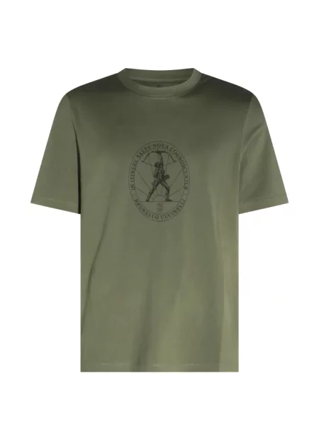 Tricou Brunello Cucinelli cu imagine verde