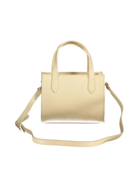 Lniana shopperka Valentino By Mario Valentino beżowa