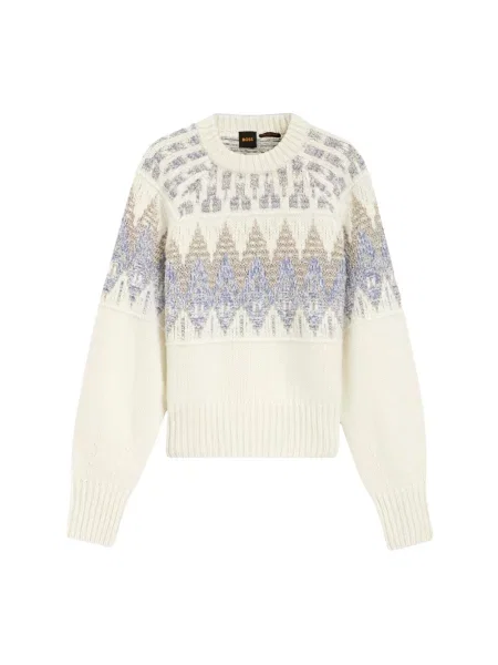 Dzianinowy sweter Hugo biały