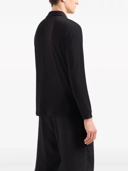 Lung tricou polo Giorgio Armani negru