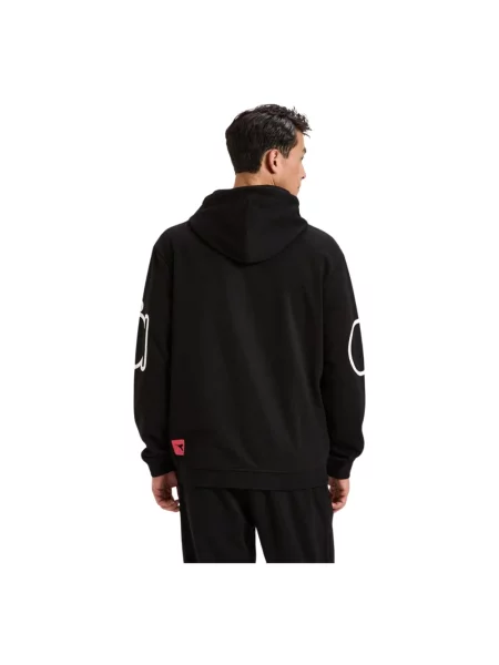 Bluza z kapturem Diadora Urbanity w kolorze czarno-pomarańczowo-szarym M czarna