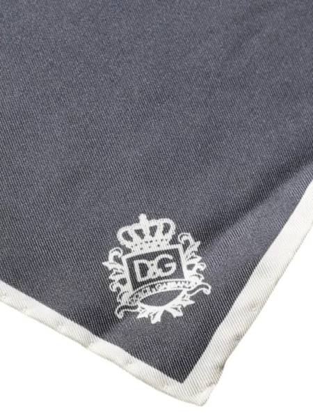 Fular Dolce & Gabbana de mătase cu imagine gri