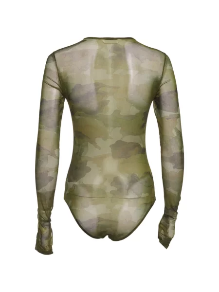Body Palm Angels cu model camuflaj verde