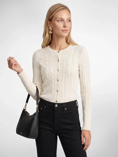 Kardigán Lauren Ralph Lauren béžová