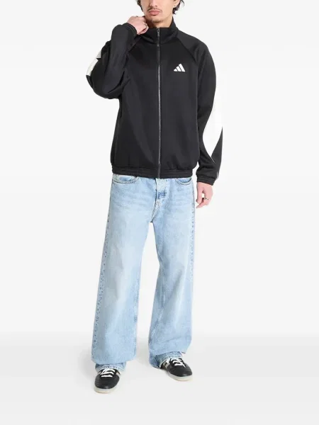 Krótka graficzny koszulka Adidas Campus z perforacją szara