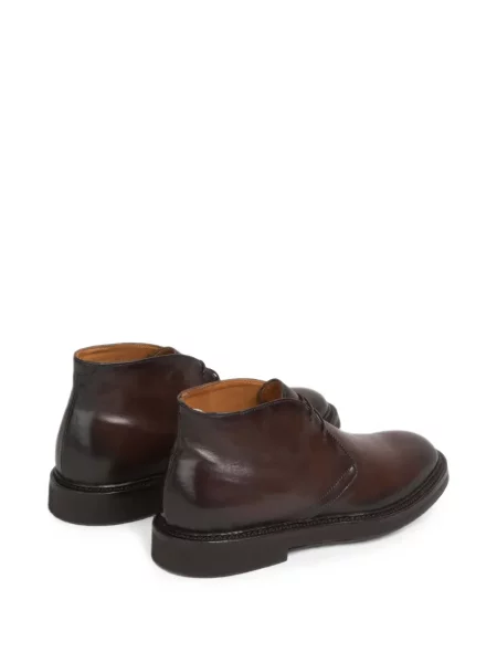 Botine Officine Creative cu șireturi din piele maro