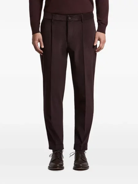 Pantaloni Peserico de catifea cord maro