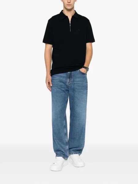 Polo Emporio Armani με κέντημα μπλε