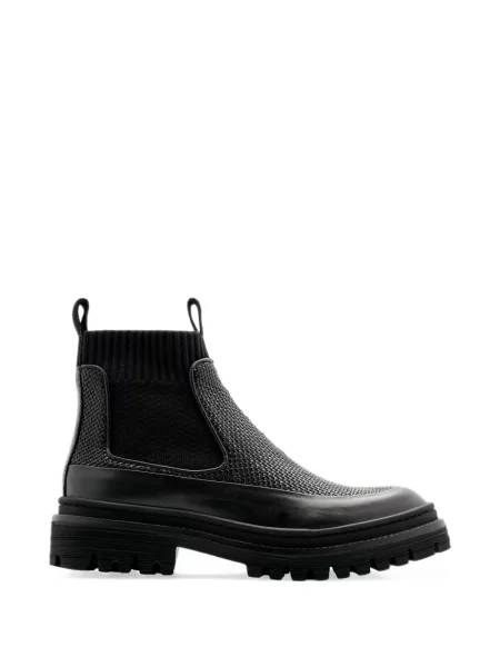 Botine chelsea Lottusse din piele negru