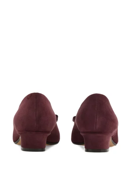 Pantofi cu toc Ferragamo cu funde violet