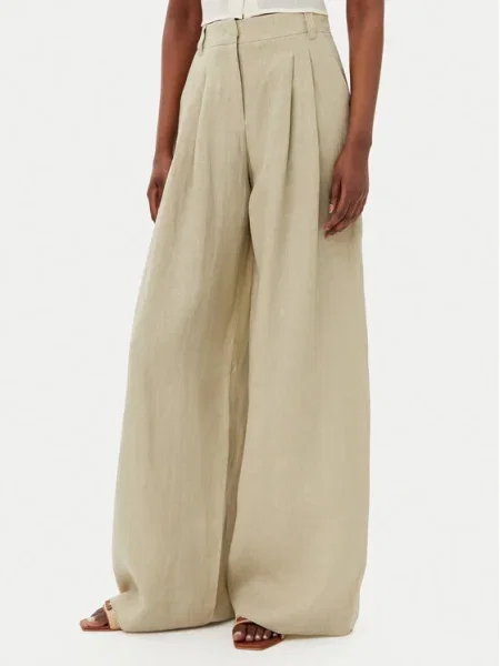 Marella Pantaloni palazzo Zama kaki