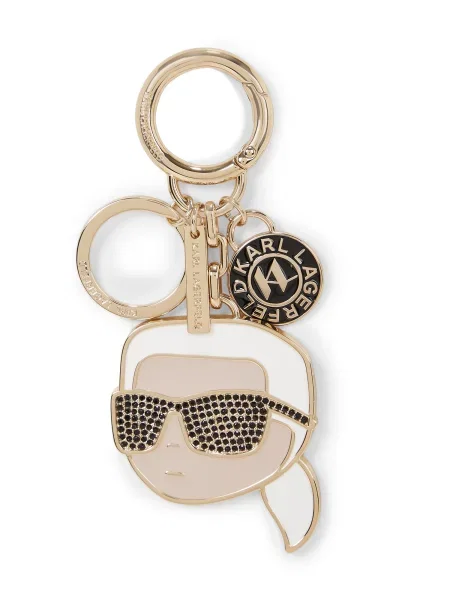 Karl Lagerfeld Obesek za ključe IKON zlata / črna bela