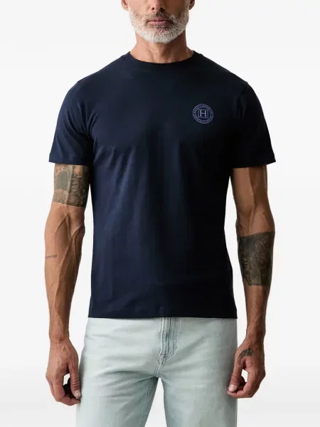 Tricou Hackett London cu imagine cu decolteu rotund albastru