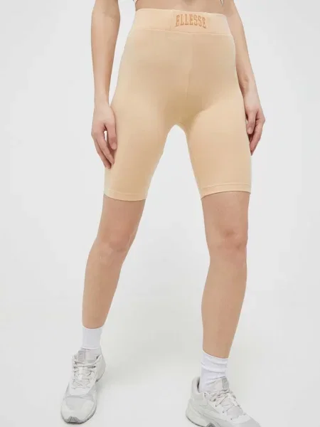 Къс панталон Ellesse с изчистен дизайн със стандартна талия бежово