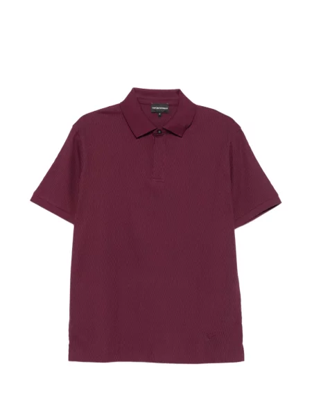 Tricou polo Emporio Armani tricotate violet