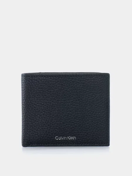 Кожаный кошелек Calvin Klein черный