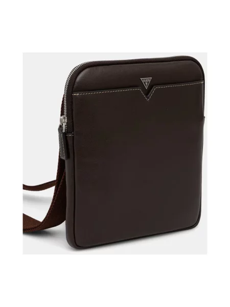 Torba Guess skórzana brązowa