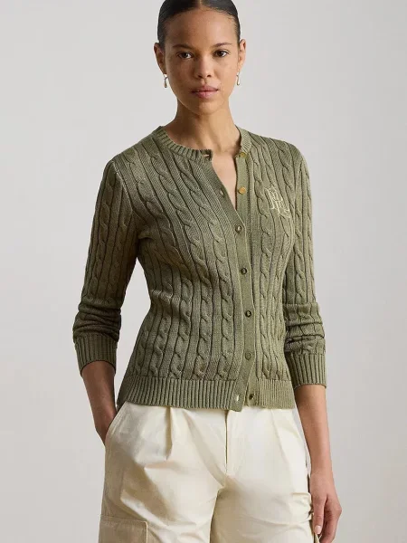 Lauren Ralph Lauren Geacă tricotată verde