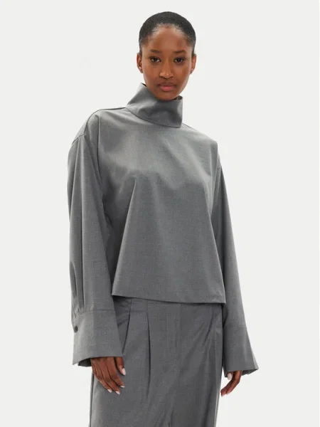 Bluză cu gât Francisca gri