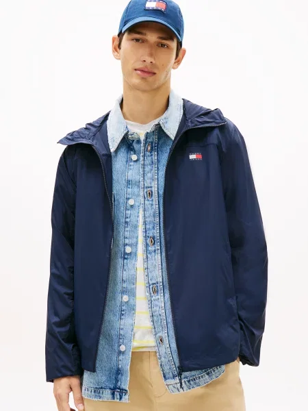 Tommy Jeans Prechodná bunda námornícka modrá
