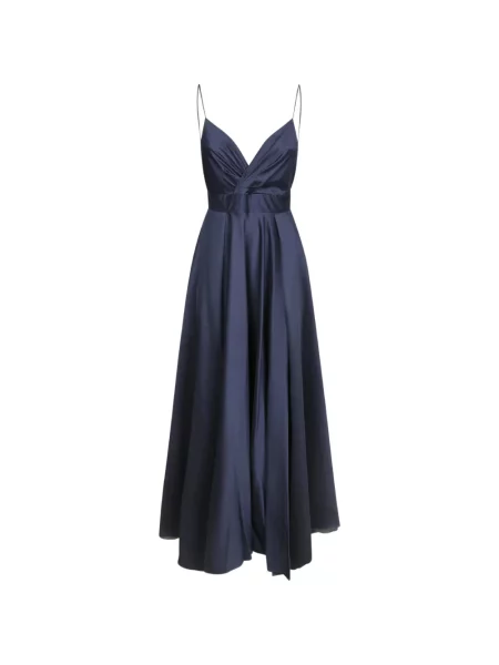 Rochie maxi Blanca Vita cu funde albastru