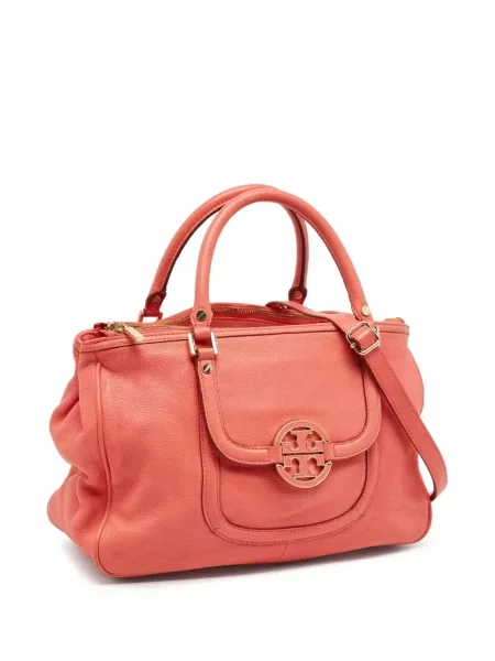 Geantă shopper Tory Burch din piele portocaliu