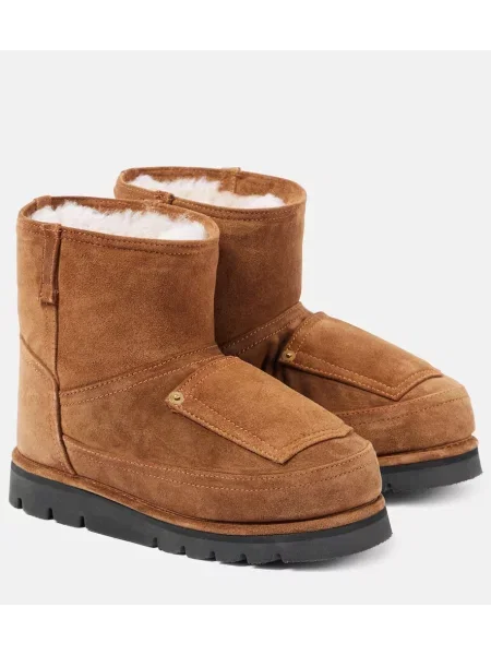 Cizme scurte Acne Studios din piele maro