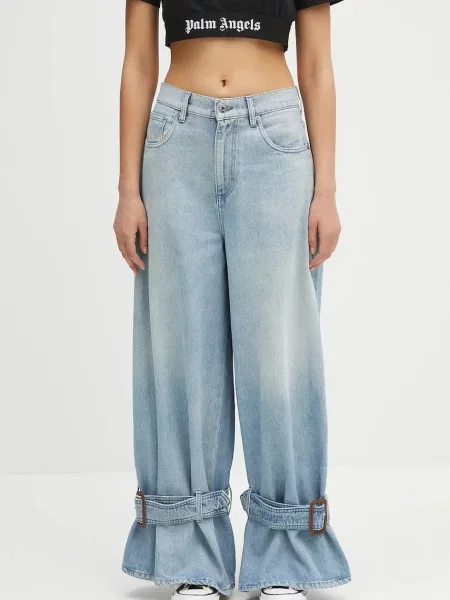 JW Anderson jeans Buckled Cuff high waist