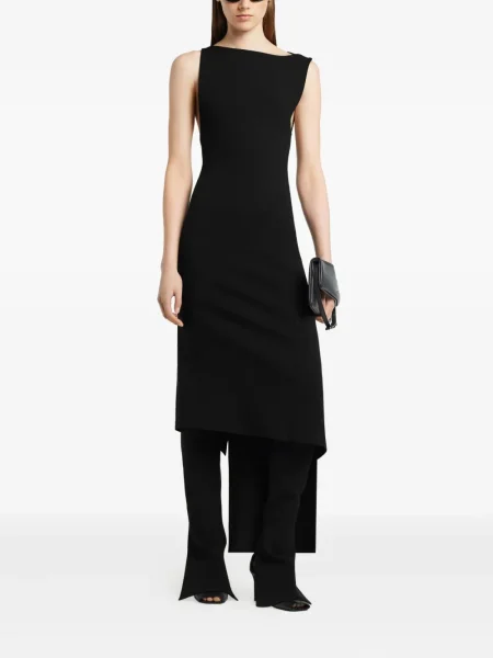 Rochie fără mâneci Courreges fără mâneci de costum negru