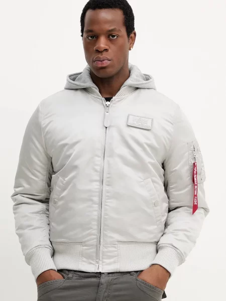 Bomber bunda Alpha Industries zimní šedá
