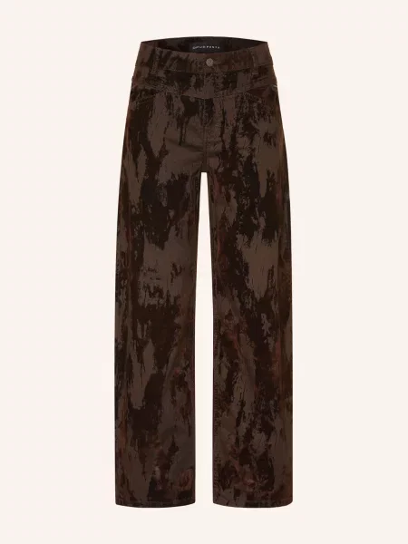 Opus Pants Barrel Džíny Mari Cosmo Se Sametovým Povrchem affogato