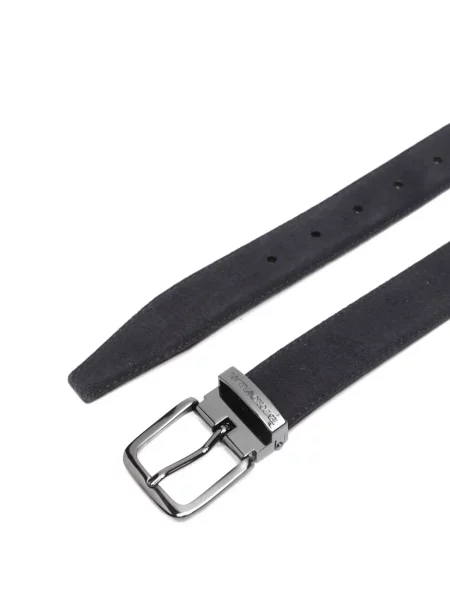 Curea Emporio Armani din piele de căprioară albastru
