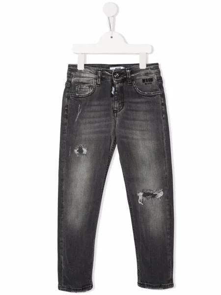 Jeansy skinny dziecięce Msgm czarne