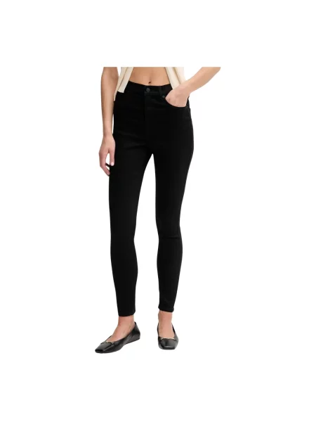 Skinny jeansy skinny Dkny czarne