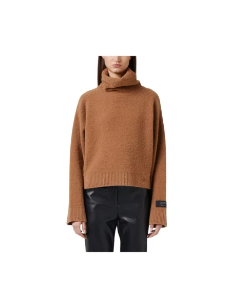 Sweter Iceberg wełniany brązowy