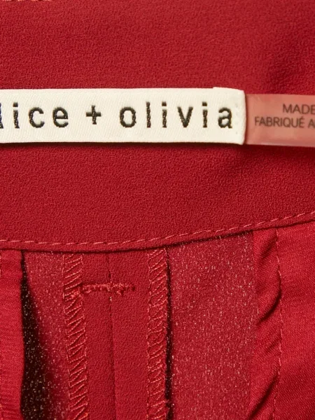 Pantaloni Alice + Olivia plisate roșu
