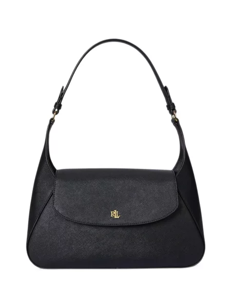 Geantă Lauren Ralph Lauren din piele negru
